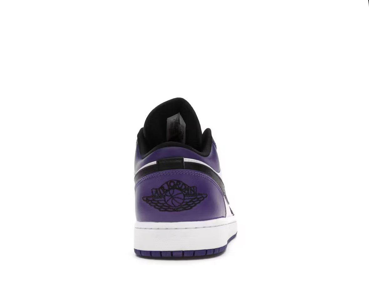 Jordan 1 low court purple white