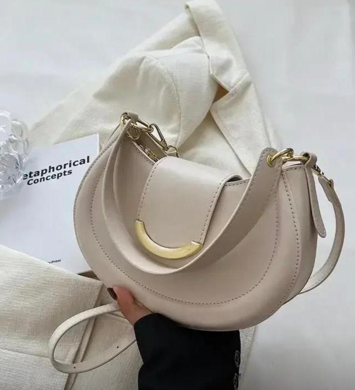 Women's Crossbody Bag, Urban Minimalist Style, PU Leather, Solid Color, Ava