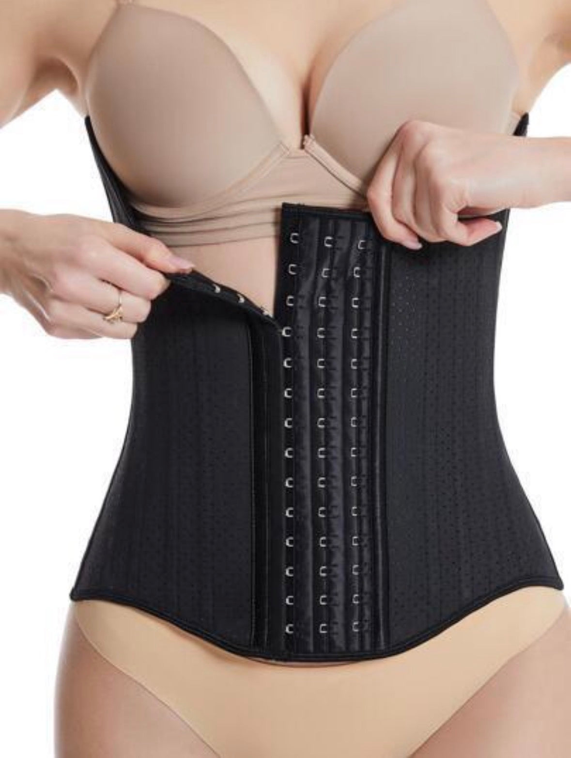 1pc Elegant & Comfortable High Elasticity Steel Boned Waist Trainer For Women