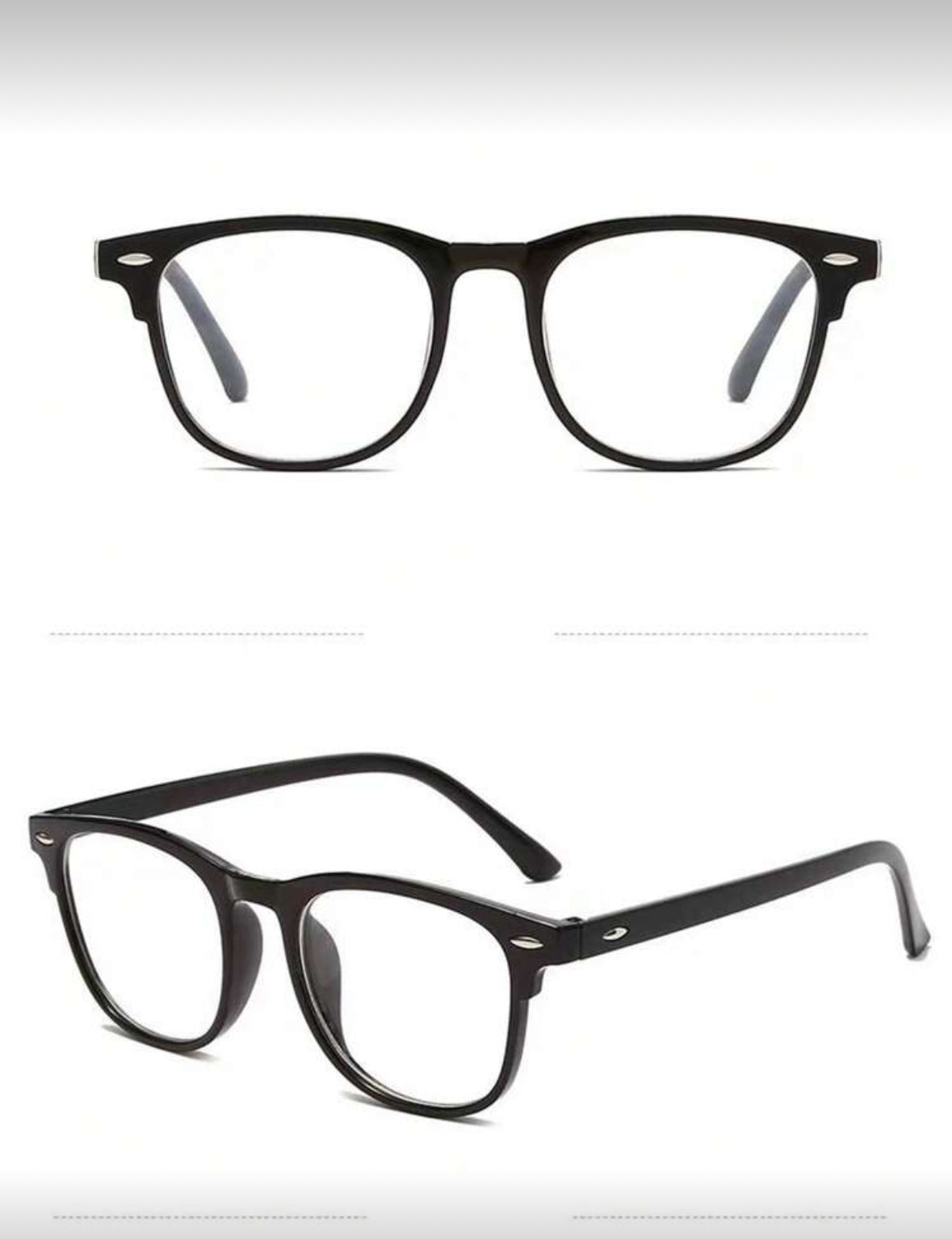 1pc Retro Ellipse Frame Light & Glasses For Watching Tv And Protecting Eyes From Computer Screens Clear