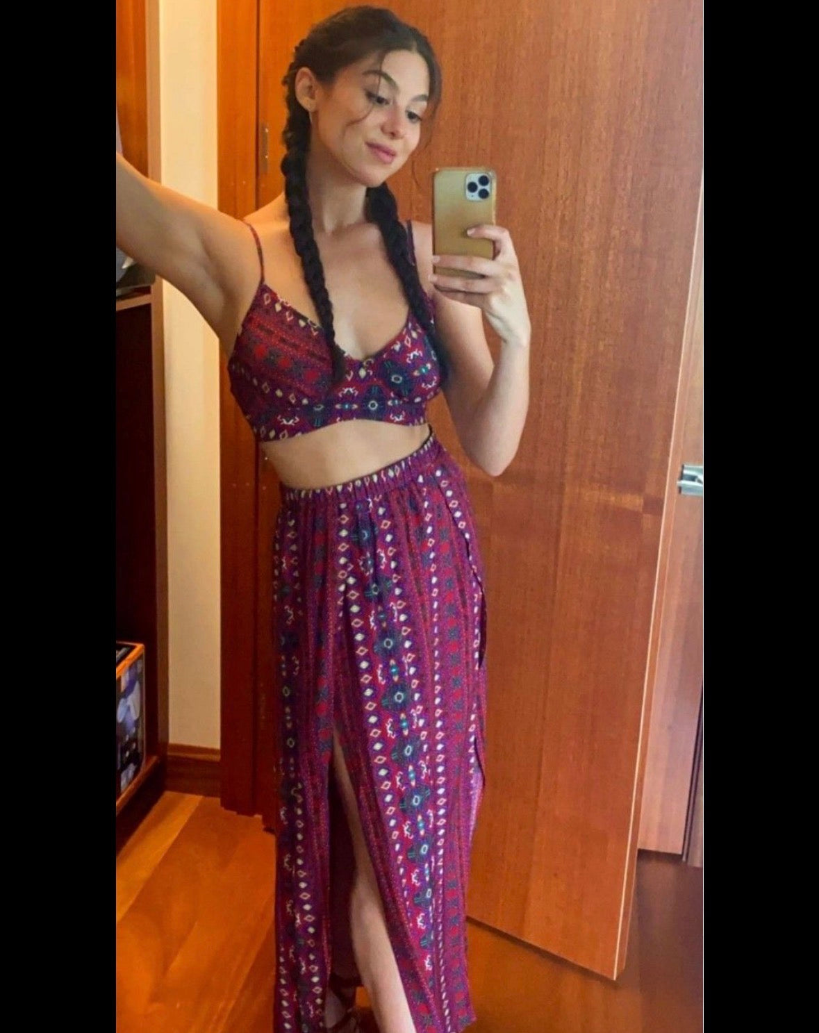 Purple 2 pc set swimwear for women