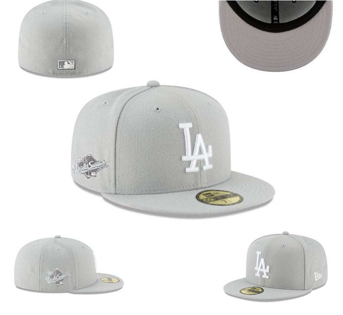 Los Angeles Dodgers new era gray 59Fifty fitted hat