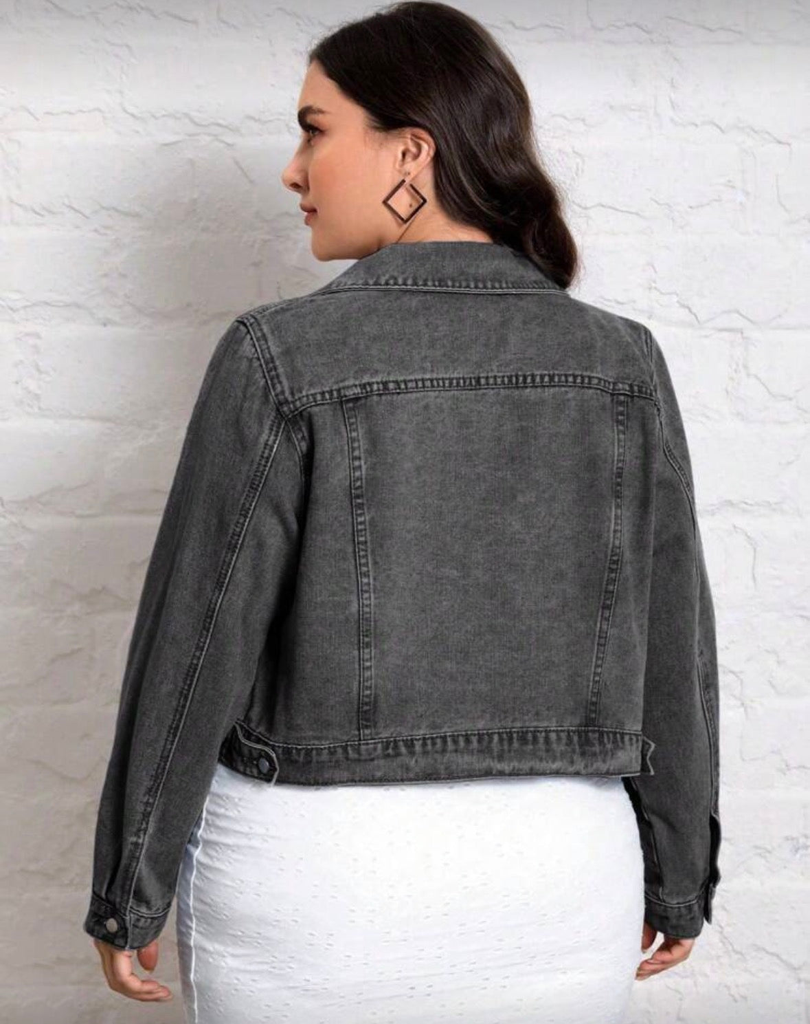 Elegant stylish women’s Flap Pocket Denim Jacket