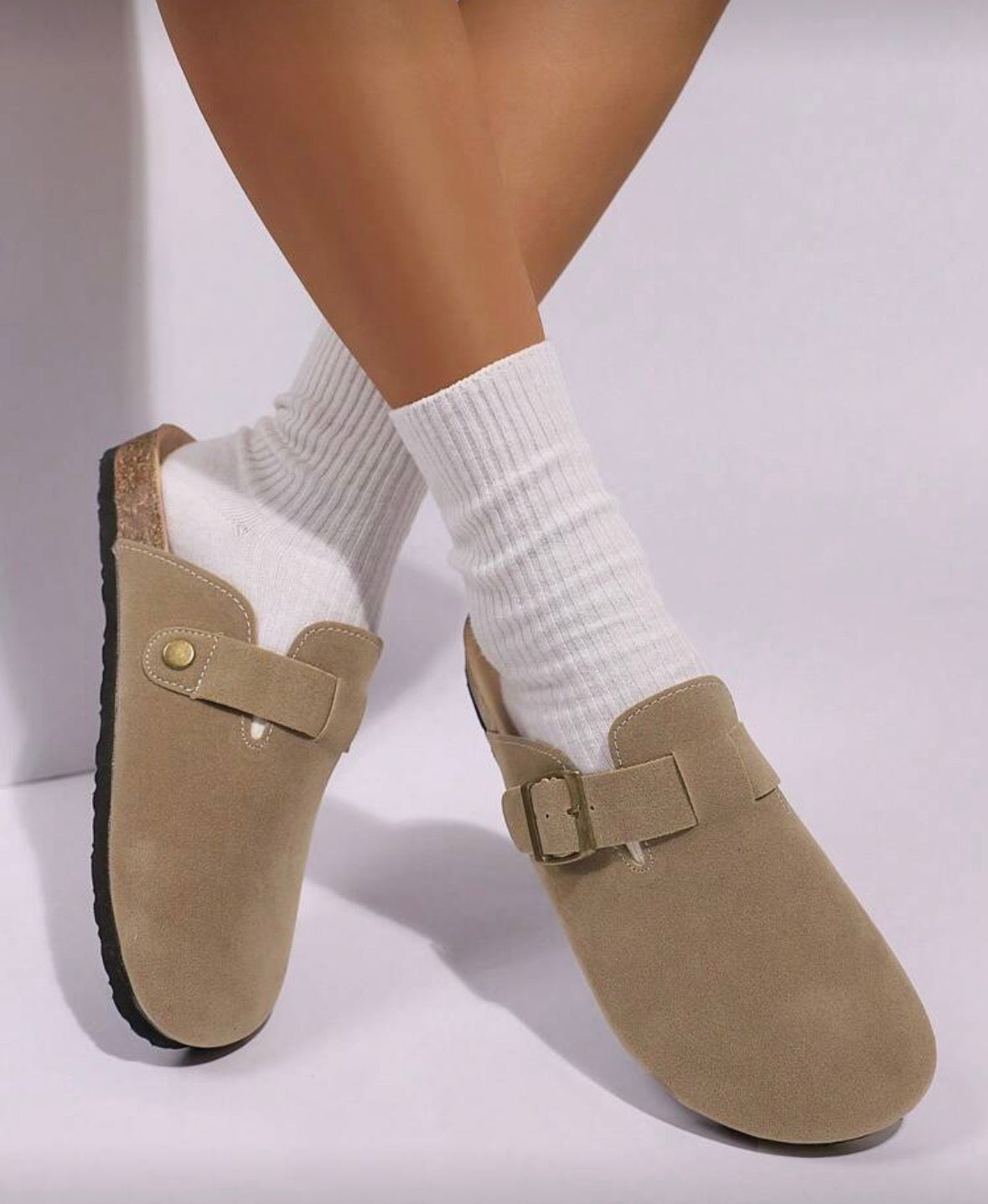 2024 Spring New Boken Thick Sole Slip-On Mule Sandals For Women