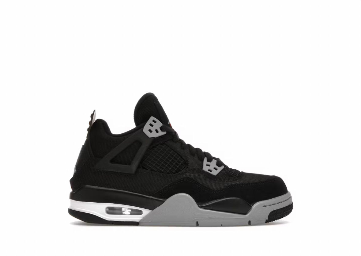 Jordan 4 Retro black canvas