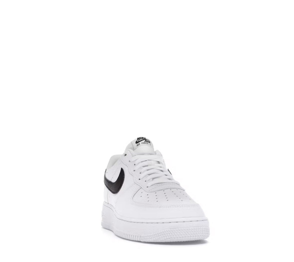 Nike Air Force 1 Low white black pebbled leather