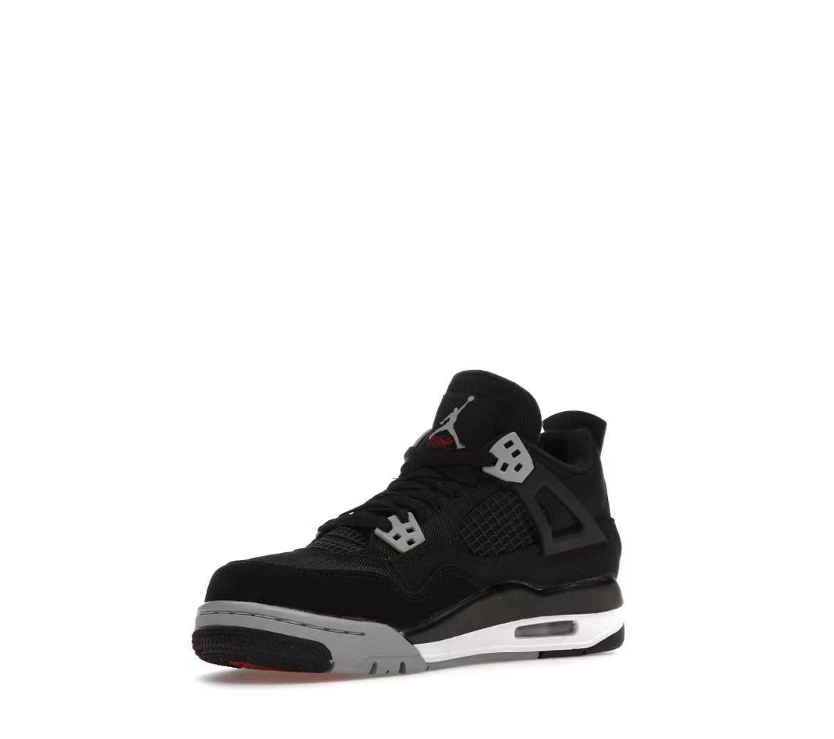 Jordan 4 Retro black canvas