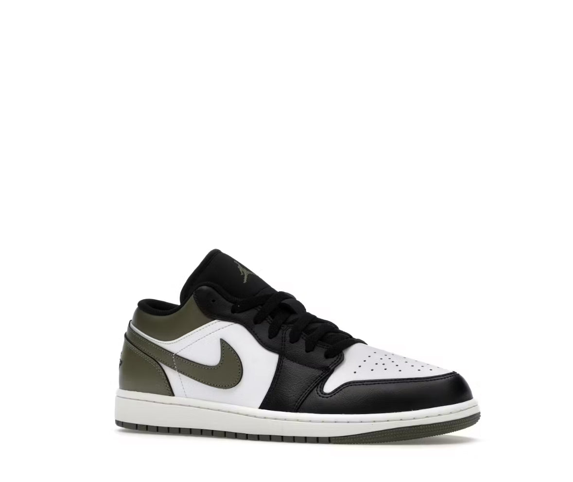 Jordan 1 low black toe medium Olive