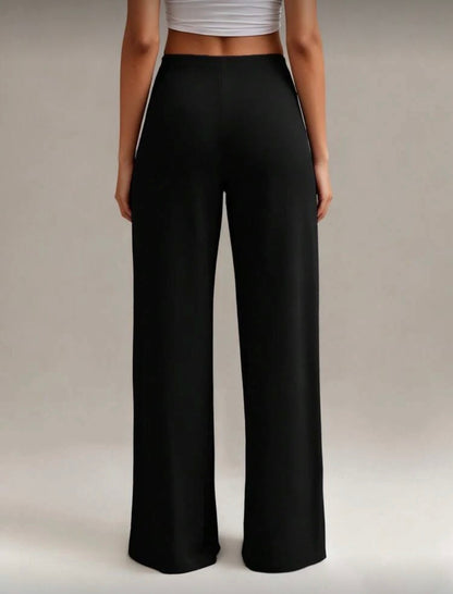 Solid colour elegant  loose stringless pants for women