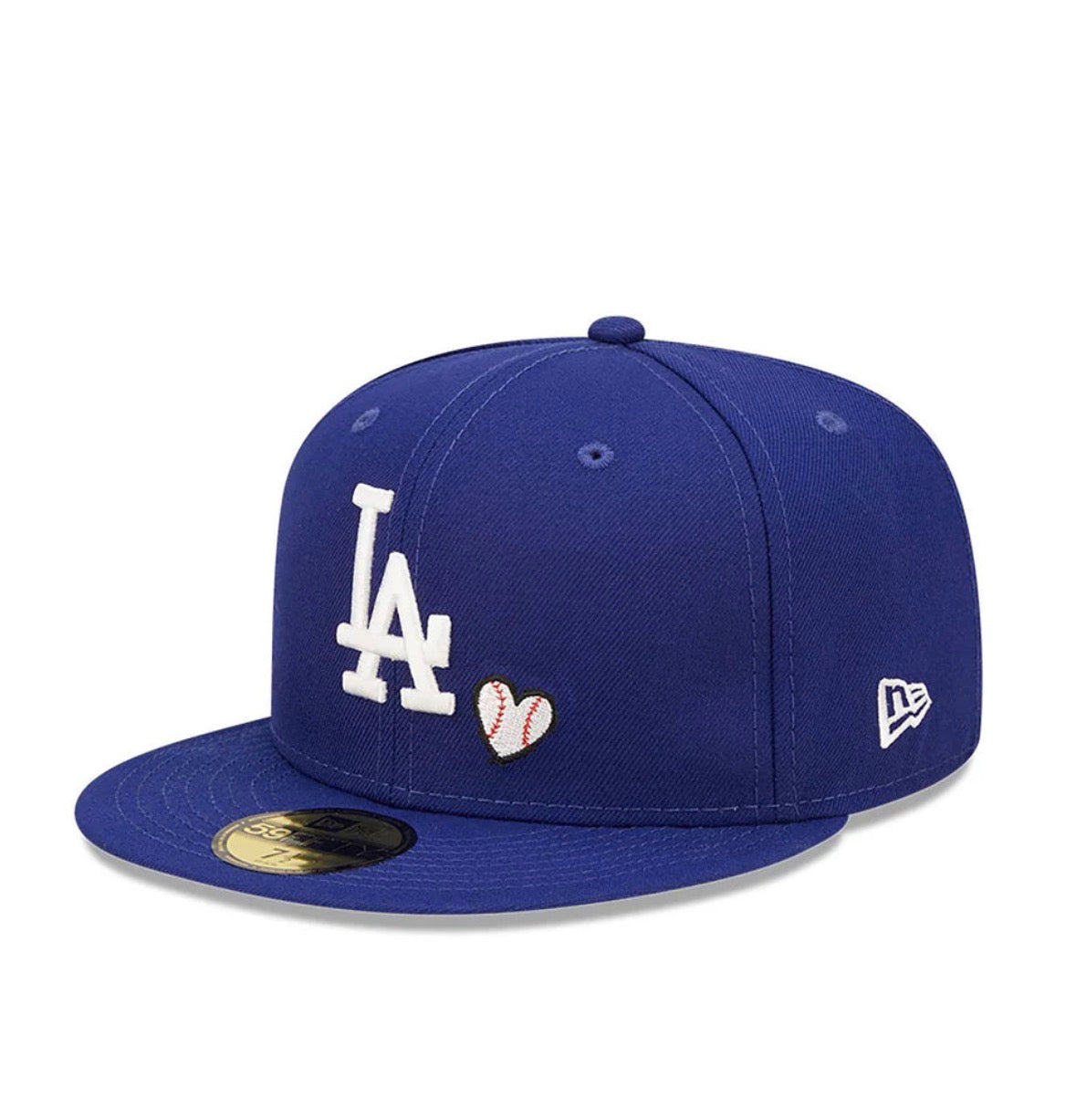 Los Angeles dodgers MLB team heart blue 59Fifty fitted cap