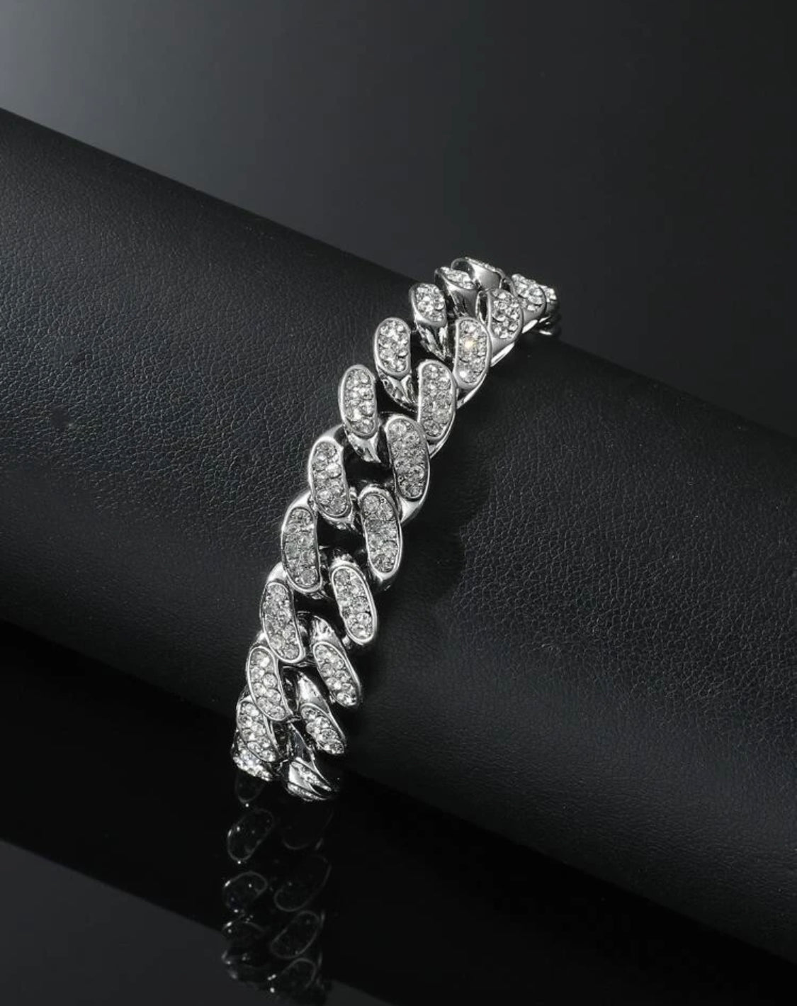 Iced Out Link Chain Bracelet For Women/men