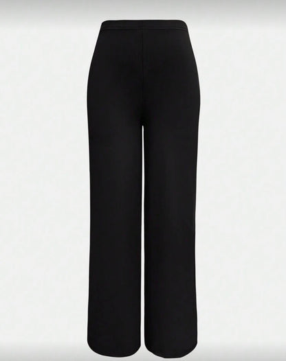 Solid colour elegant  loose stringless pants for women