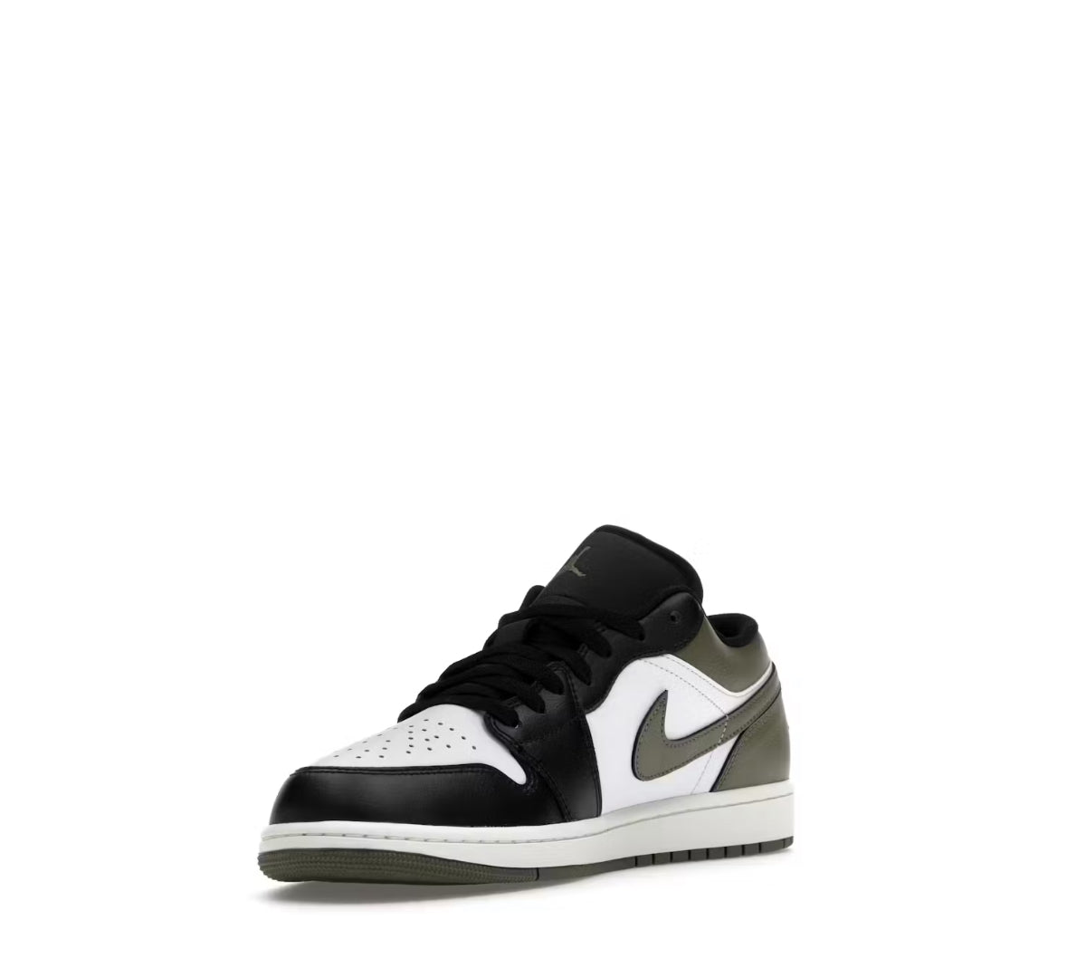 Jordan 1 low black toe medium Olive