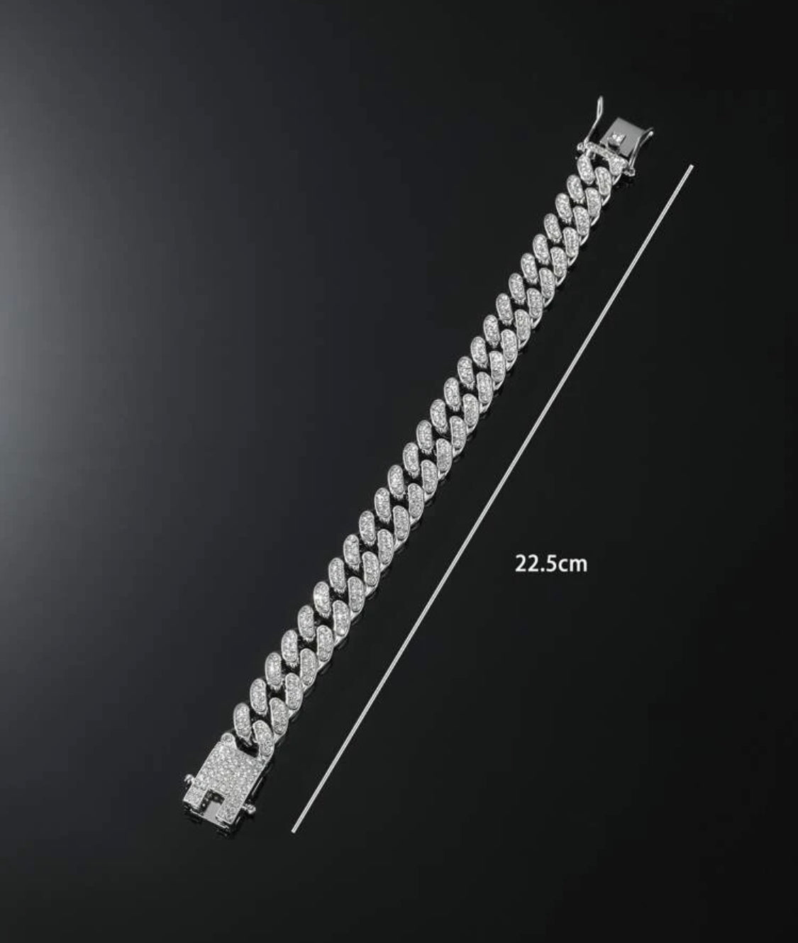 Iced Out Link Chain Bracelet For Women/men