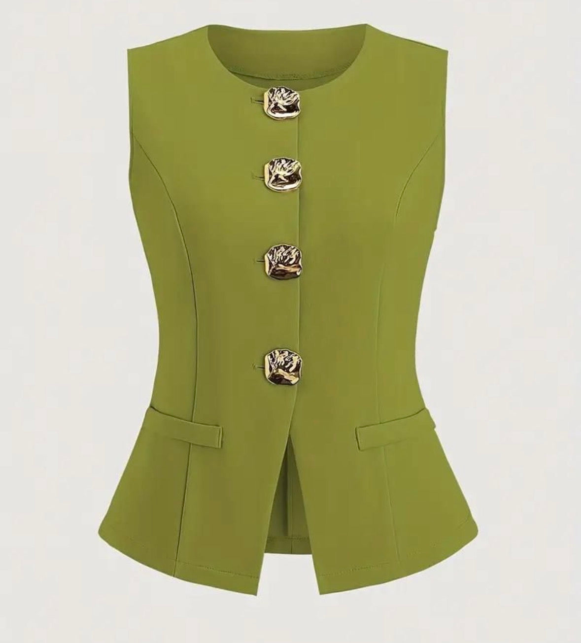 Women’s sleeveless elegant button cardigan vest