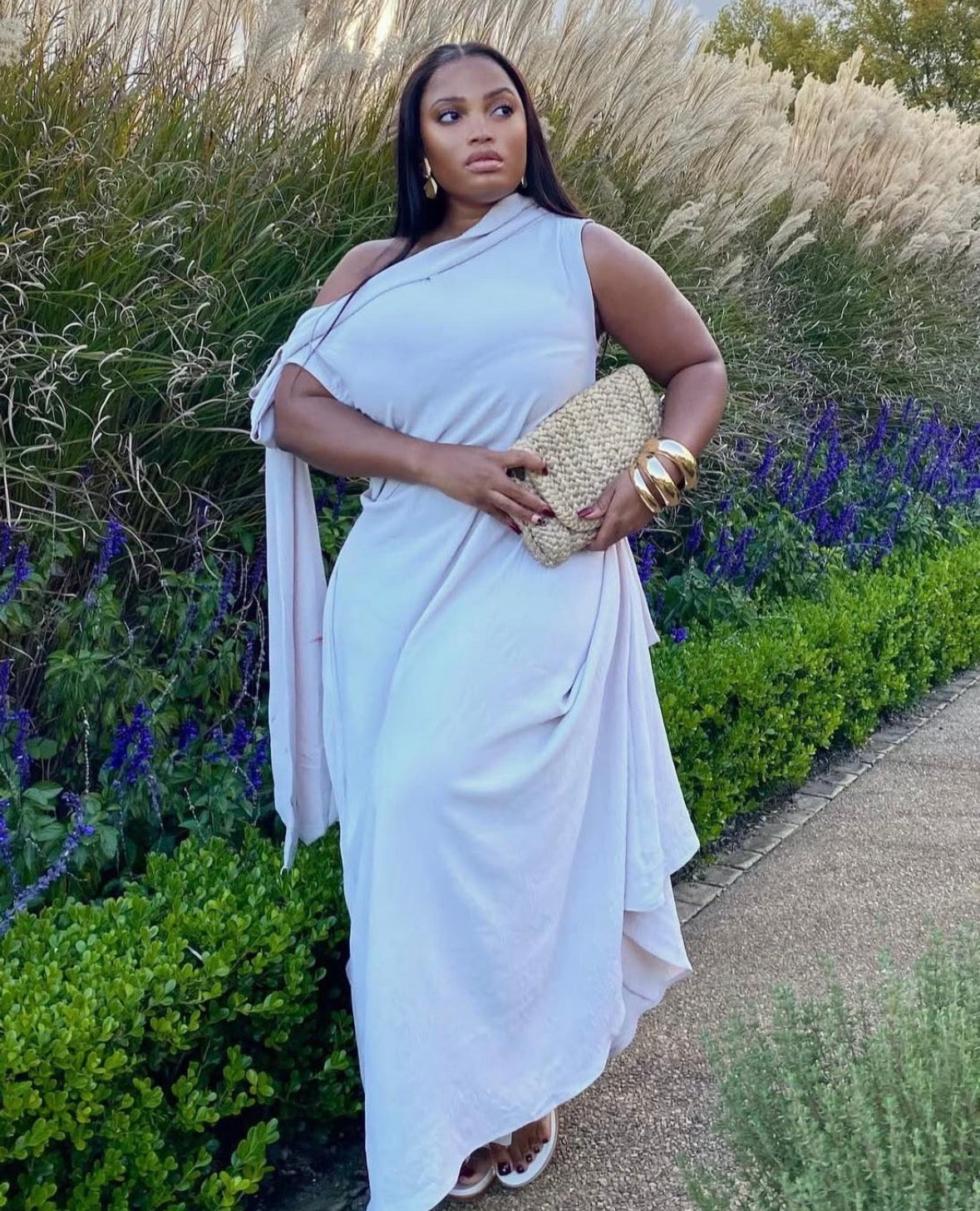 Women’s sleeveless scarf tie summer solid colour elegant dress