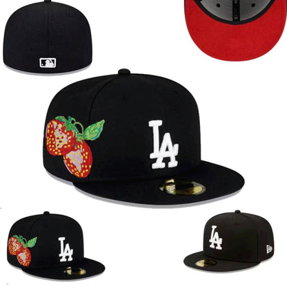 La strawberry black 59Fifty new era fitted hat