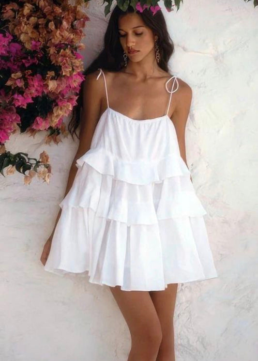 Women’s open chest sleeveless mini summer dress