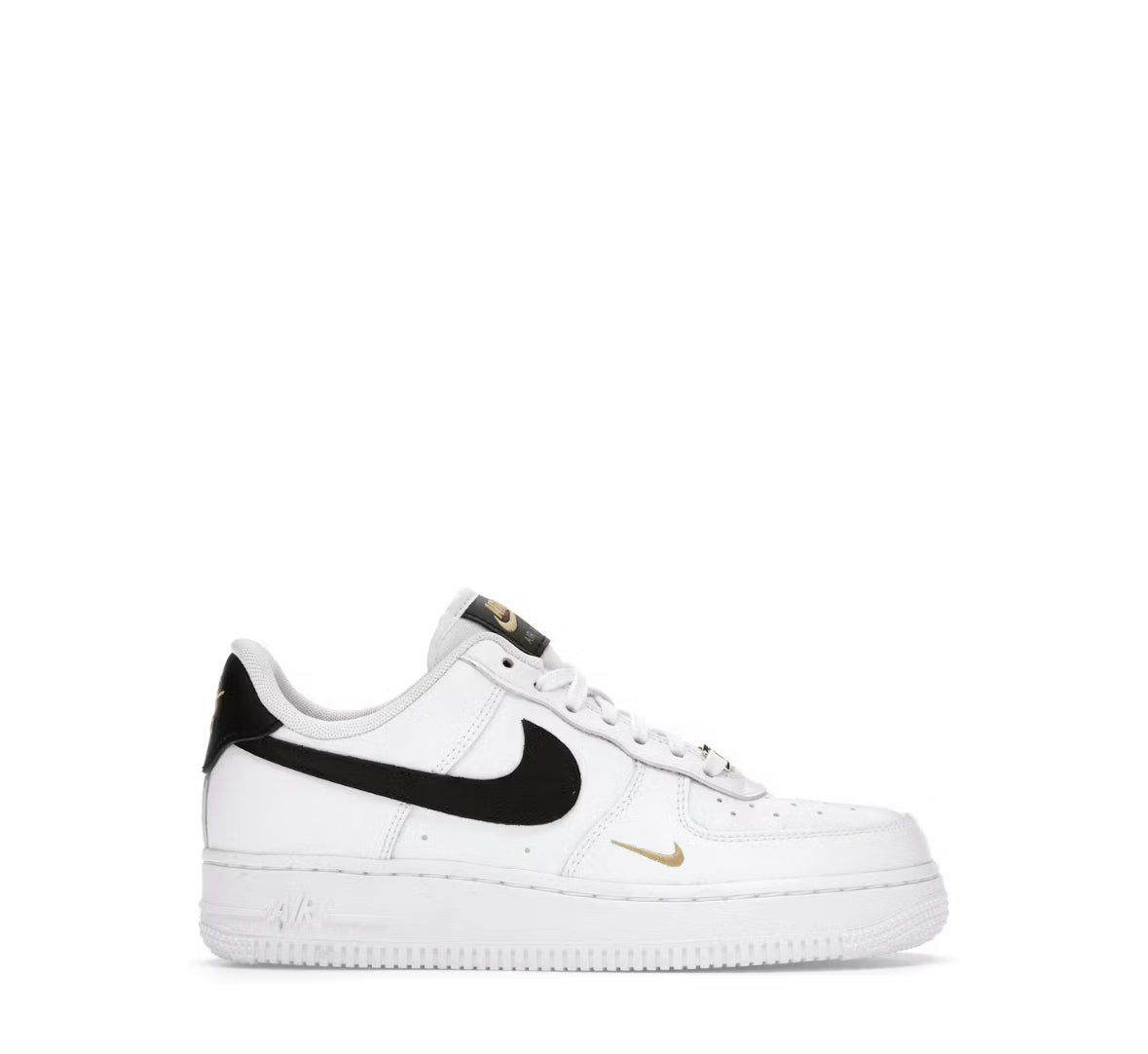 Nike Air Force 1 Low ‘07 Esseential white black gold mini swoosh