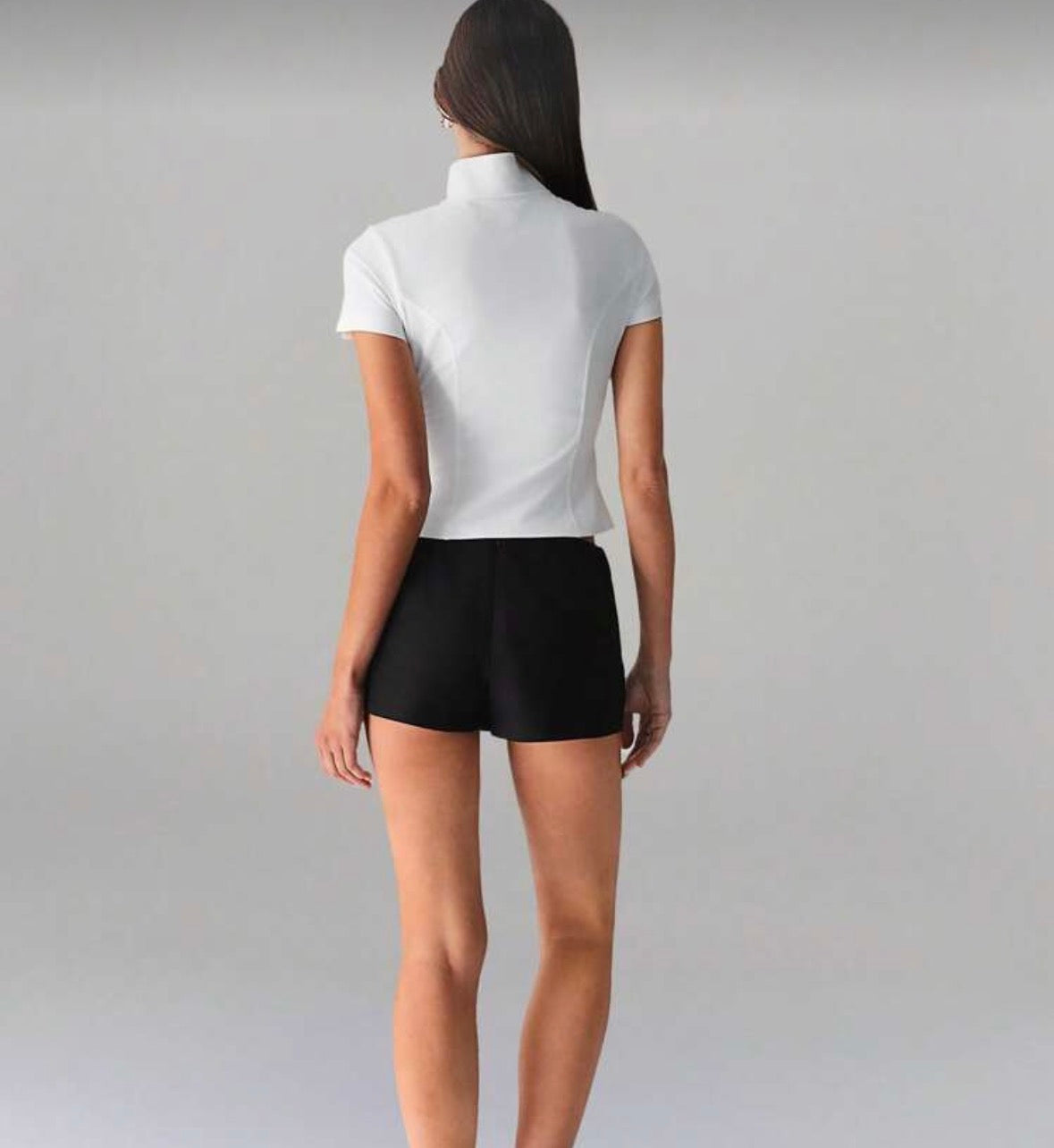 Women’s  Simple Versatile Zipper Front Short Sleeve T-Shirt, Spring/Summer