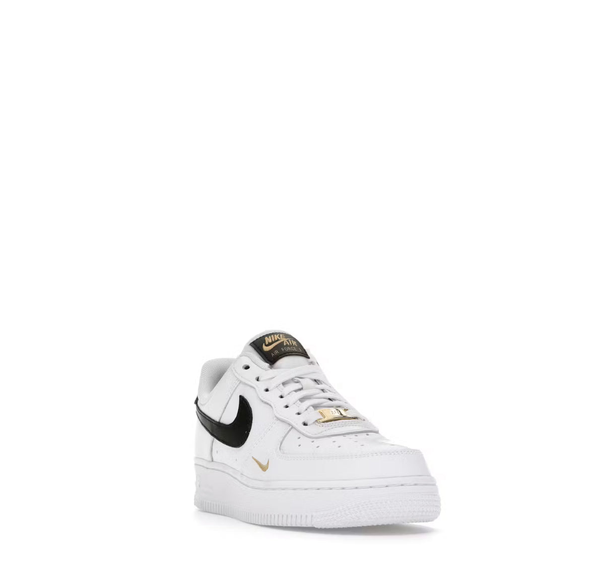 Nike Air Force 1 Low ‘07 Esseential white black gold mini swoosh