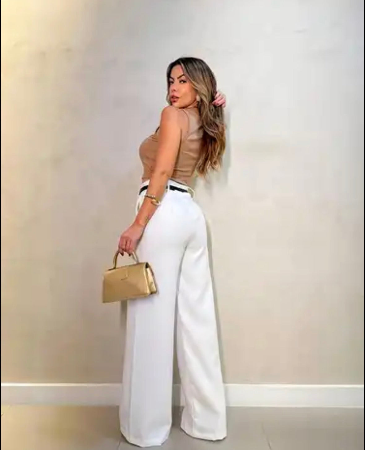 Women’s casual high waist solid colour loose pants