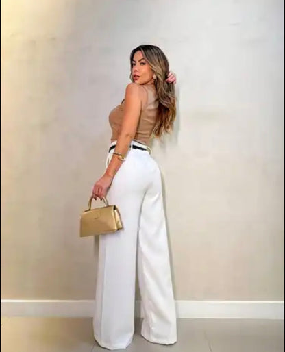 Women’s casual high waist solid colour loose pants