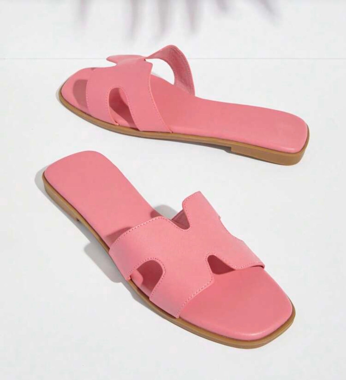 All-Time Bestseller Women's Luxe-Inspired Harness Cutout Open Toe Timeless Pu Pink Rose Slides-Elegan