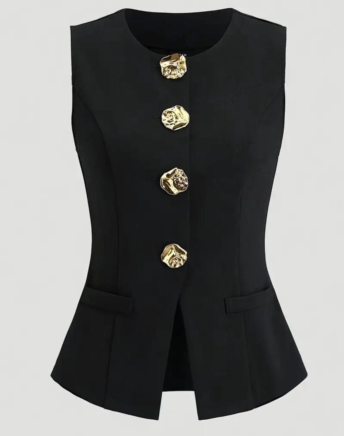 Women’s sleeveless elegant button cardigan vest