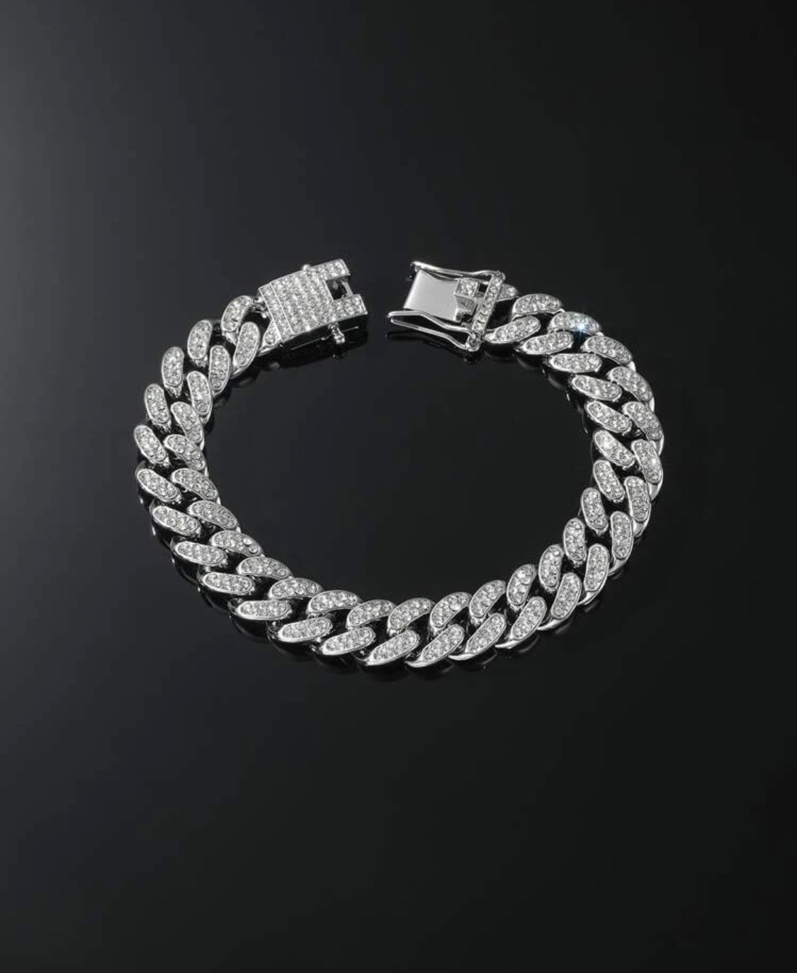 Iced Out Link Chain Bracelet For Women/men
