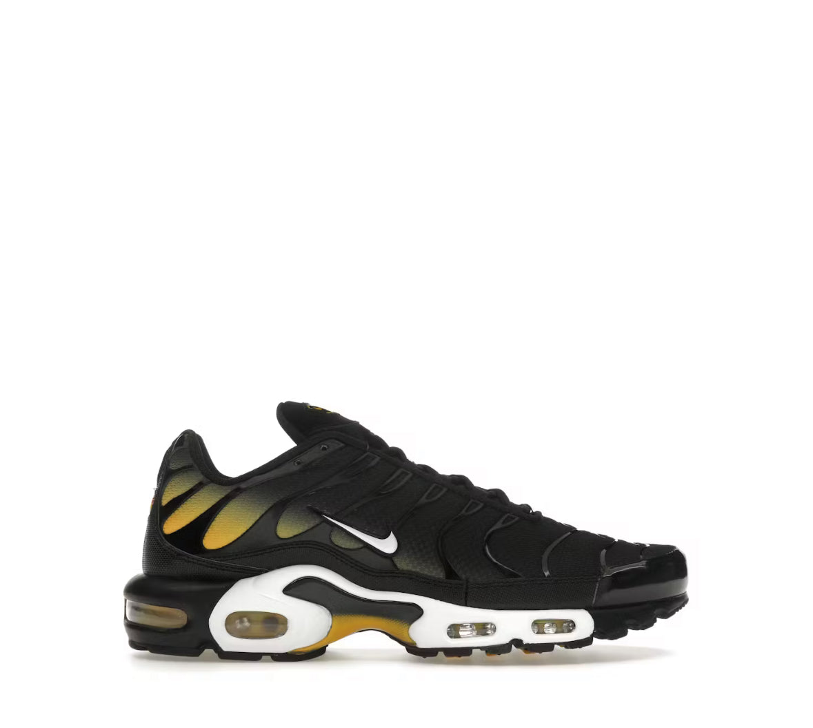 Nike Air Max Plus black university gold white