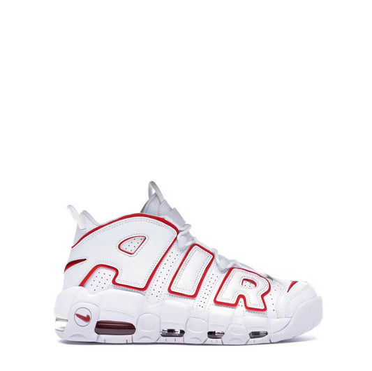 Nike Air uptempo white varsity red outline