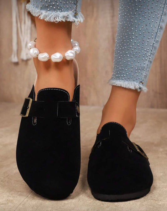 2024 Spring New Boken Thick Sole Slip-On Mule Sandals For Women