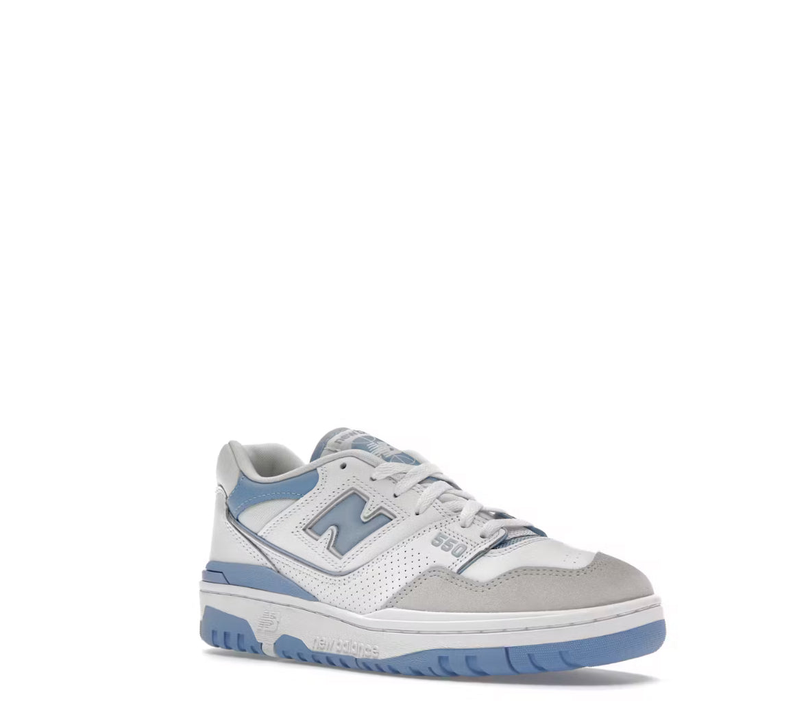 New Balance 550 white blue haze rain cloud