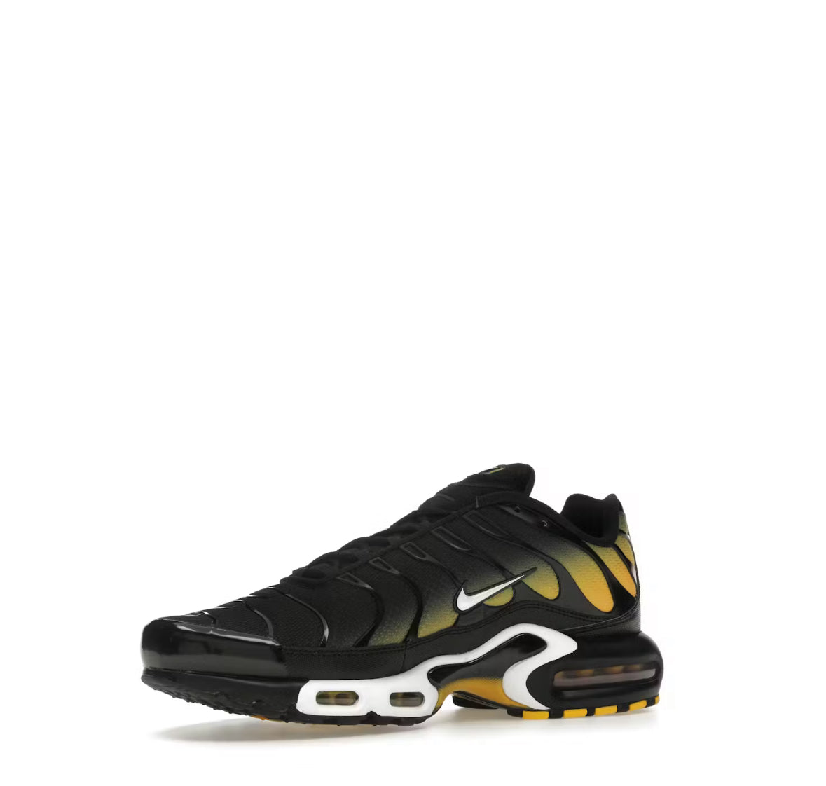 Nike Air Max Plus black university gold white