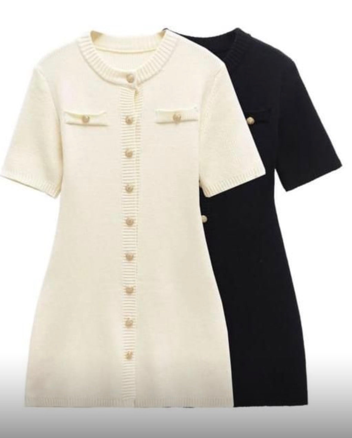 Women’s button half sleeve elegant mini dress