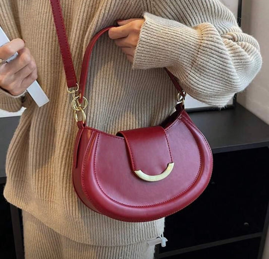 Women's Crossbody Bag, Urban Minimalist Style, PU Leather, Solid Color, Ava