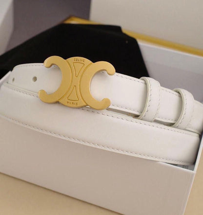 Women’s think stylish gold metal C design belt