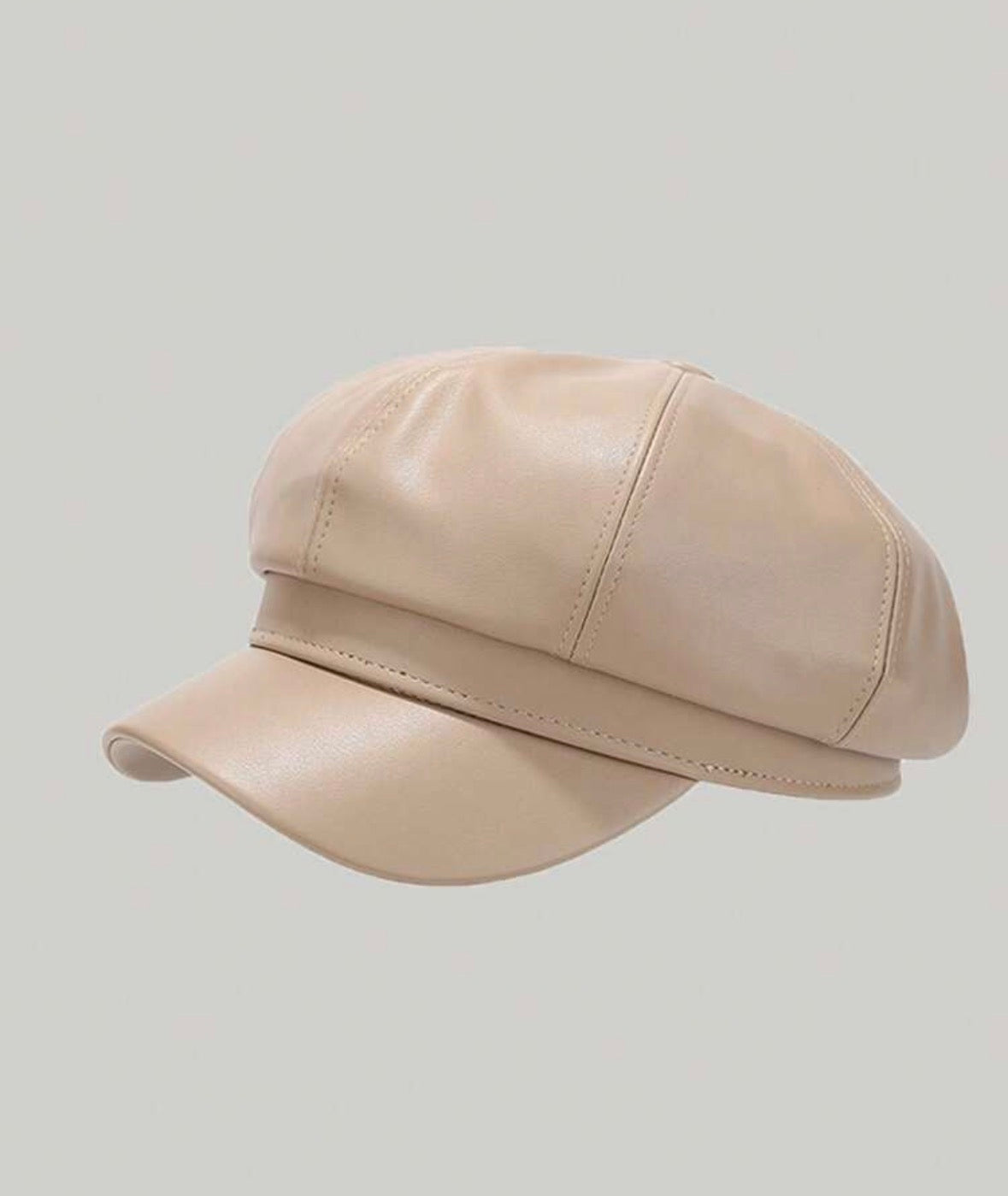 1pc Women's Black Flat Top Beret Hat, Versatile PU Painter Beret Cap, Suitable For Autumn