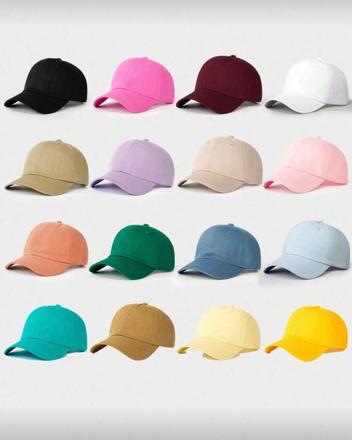 1pc Soft Top Plain Baseball Cap