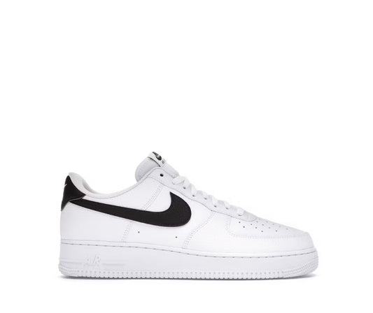Nike Air Force 1 Low white black pebbled leather
