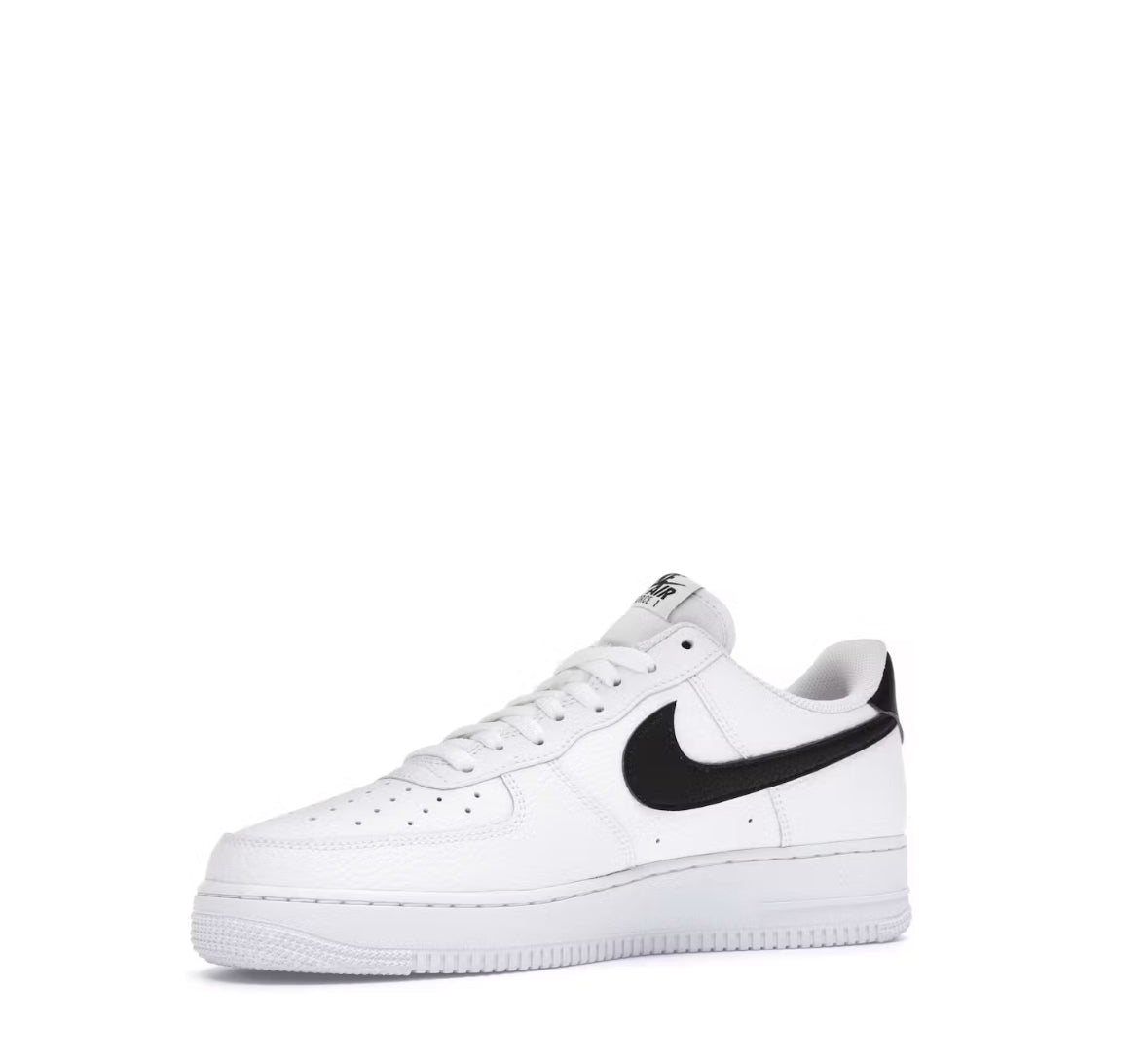 Nike Air Force 1 Low white black pebbled leather