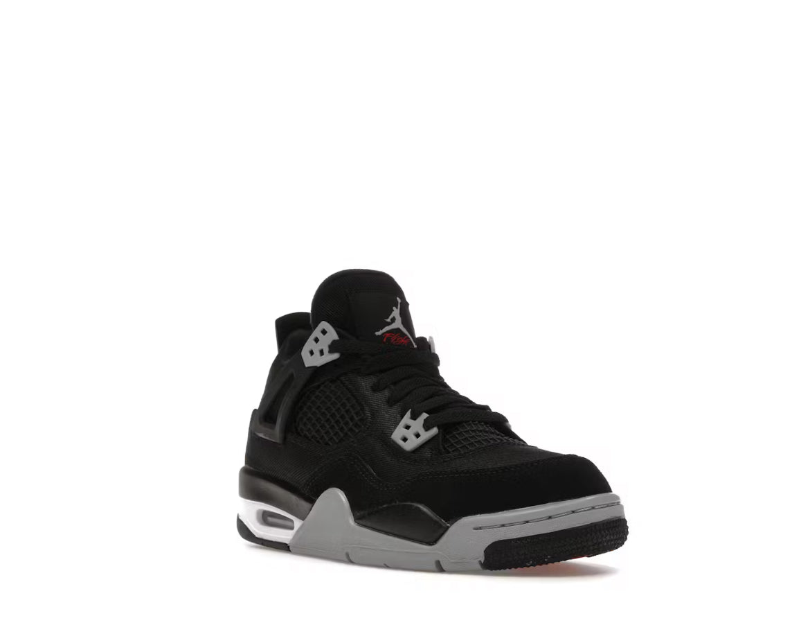 Jordan 4 Retro black canvas