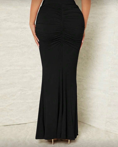 Sexy Ruched High Waist Mermaid Skirt