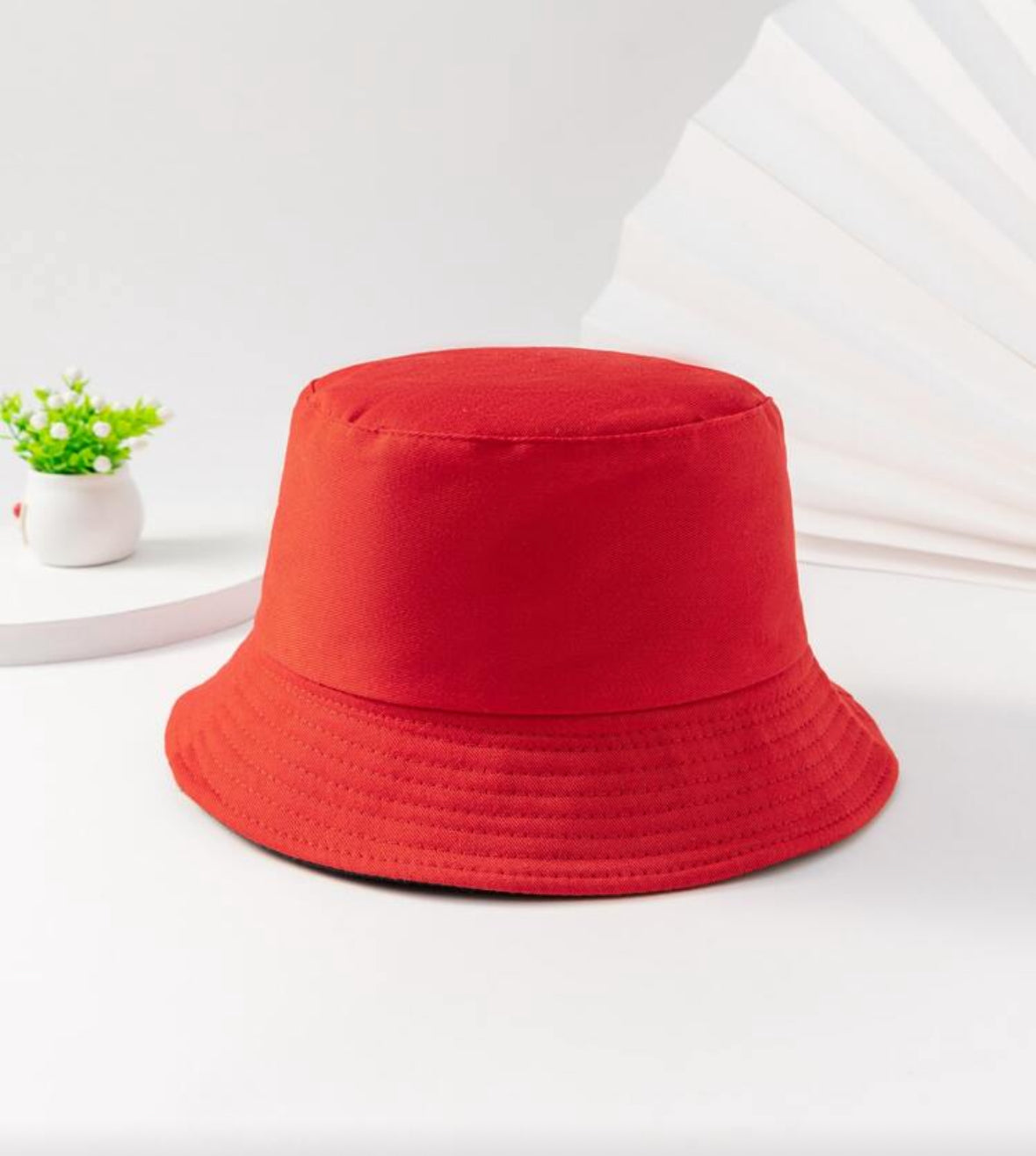 Solid sophisticated bucket hat
