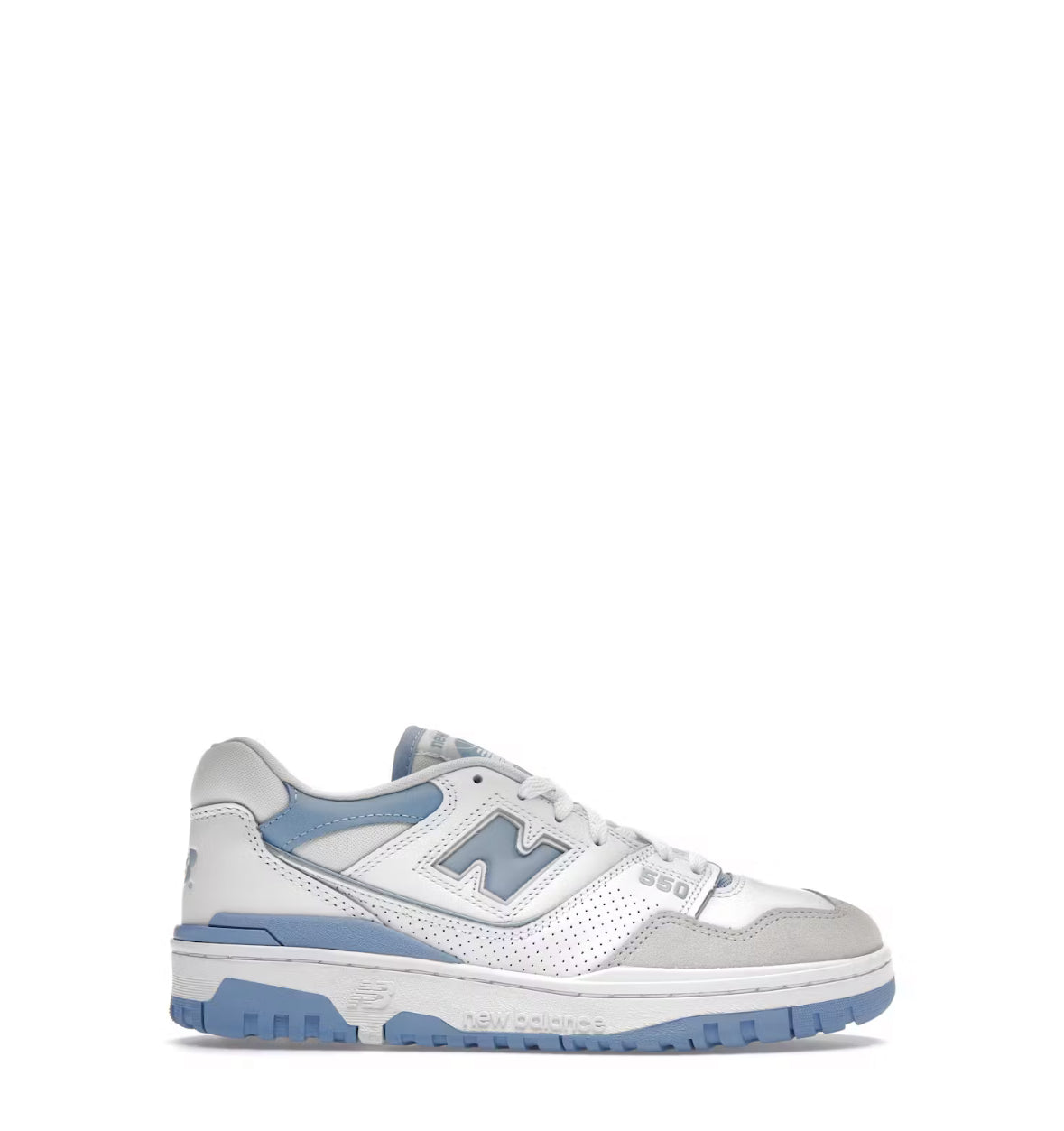 New Balance 550 white blue haze rain cloud