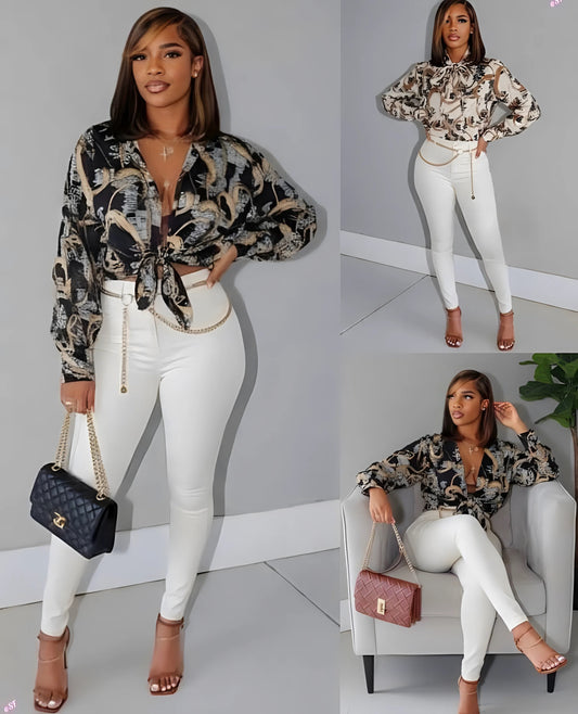 Women’s high elegant high end long sleeve blouse