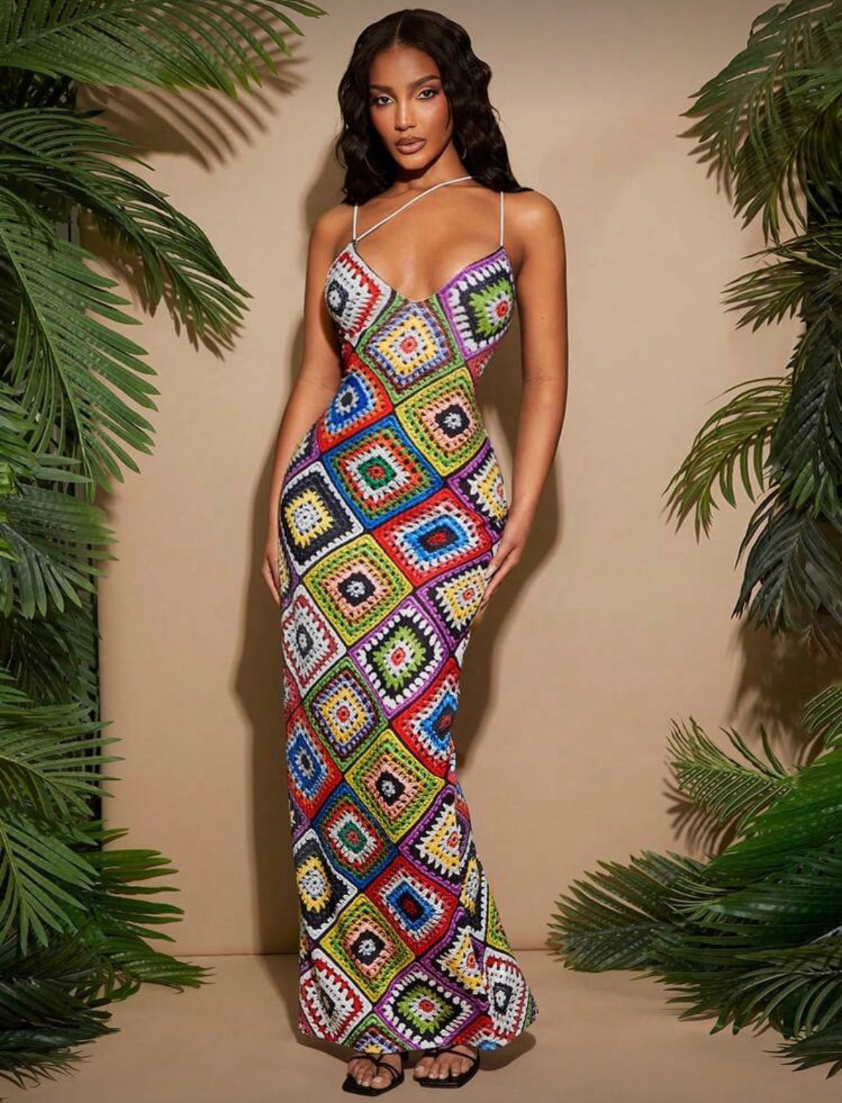 Women’s floral sleeveless strap on long elegant dress for summer,parties outerwear