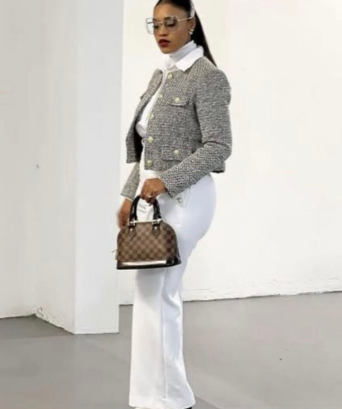 PREMIUM TWEED CONTRAST BINDING JACKET