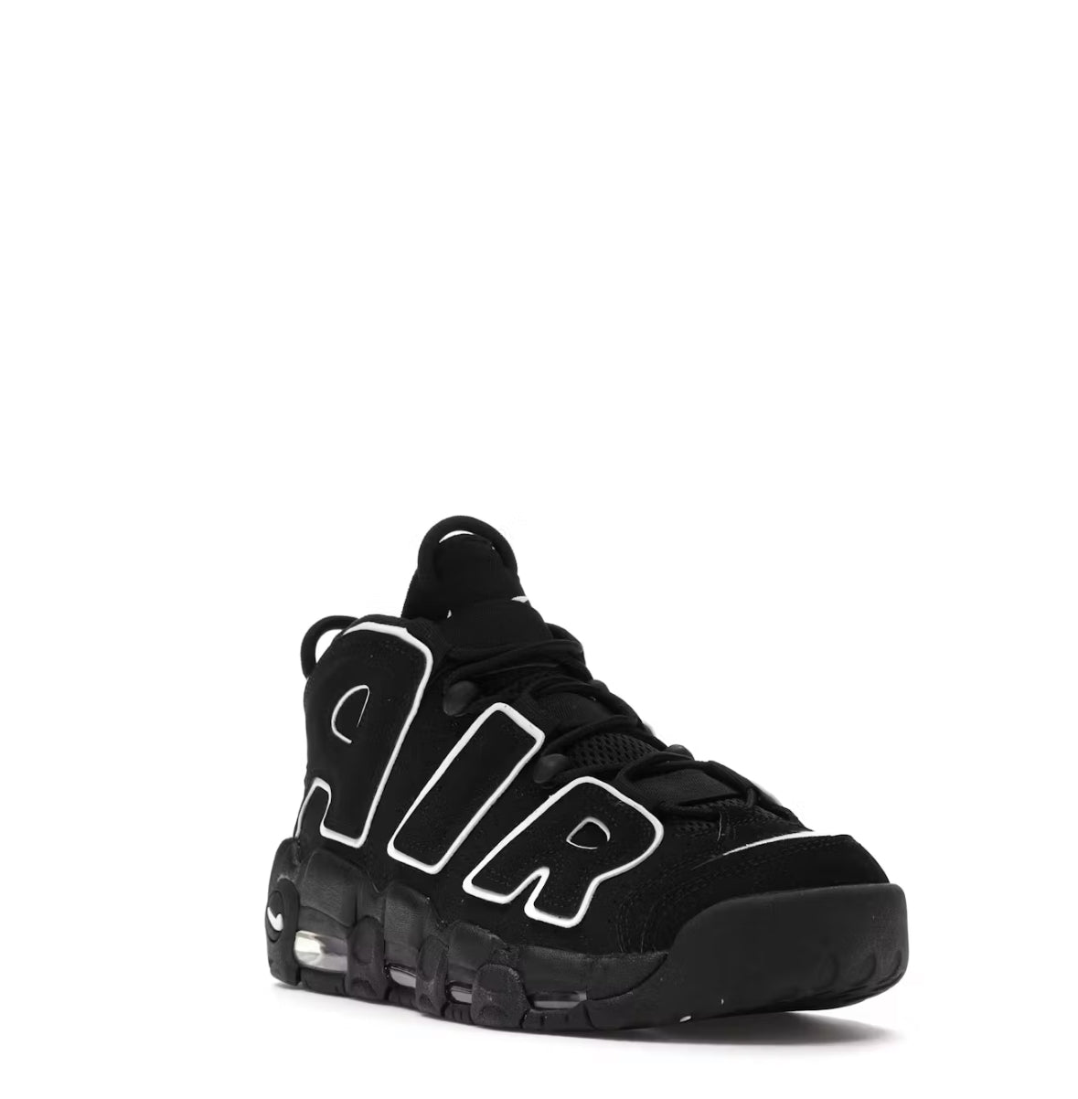 Nike air more uptempo black white